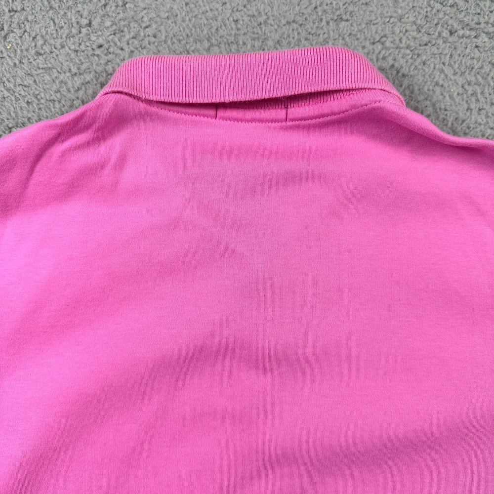 Ralph Lauren Polo Shirt Womens XL Pink Short Sleeve Yellow Pony Logo Cotton - Picture 6 of 11